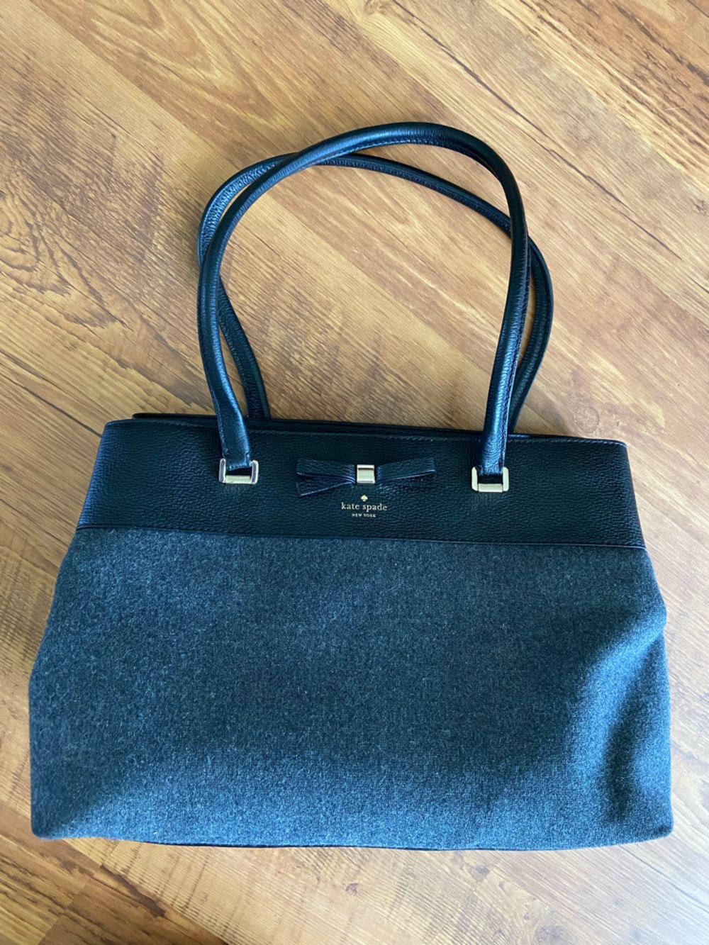 Kate Spade Henderson Street Maryanne Charcoal and Black Shoulder Tote